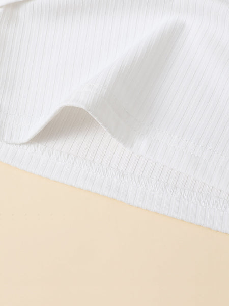 Girls Ribbed Tank and Skirt Set