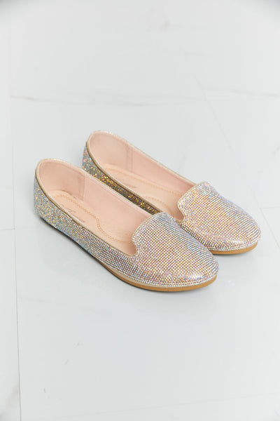 Forever Link Rhinestone Round Toe Flats