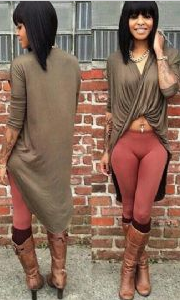 Irregular Sexy Ruched Tops for Winter