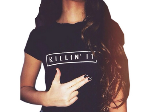 Short Sleeved Killing It Couple Cotton Shirt T-shirt