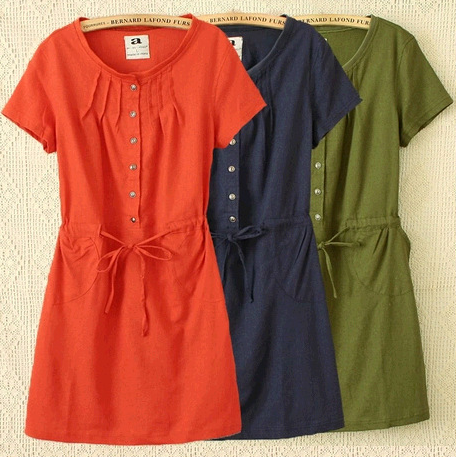 Summer New pretty Mm Large Size Women Loose Short-Sleeved Cotton Denim Dress Women Fashion Party Dresses For Wedding Vestidos