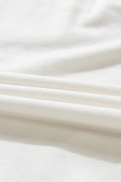 Chest Pocket V-Neck Curved Hem Top