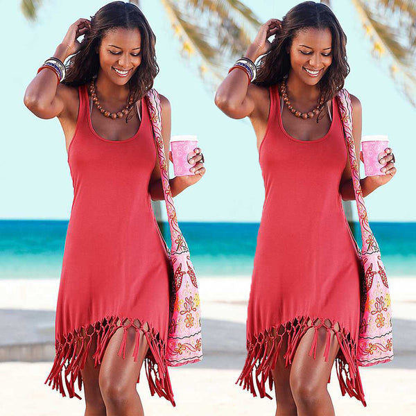 Sexy Women Summer Casual Sleeveless Beach Dress
