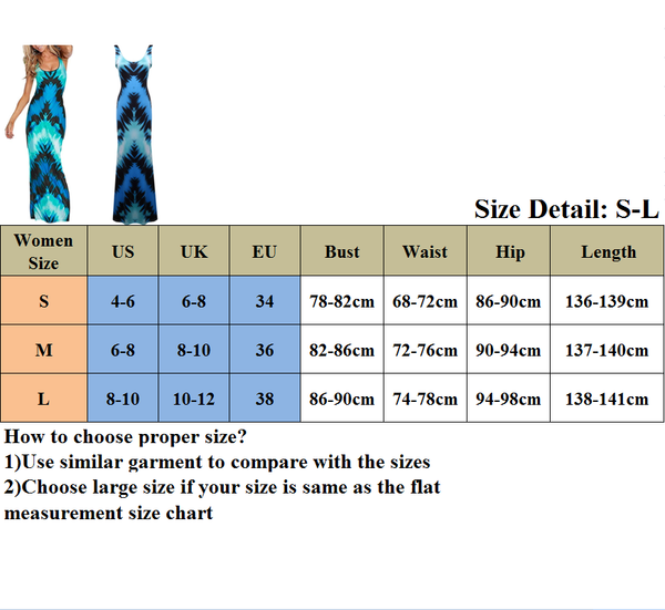 Sexy Women Summer Boho Long Maxi Sleeveless O Neck Sundress
