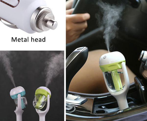 Car Air Purifier 12V 180 Degree Rotation Air Ionizer Humidifier Purifying Vehicle Environment  Deodorant Auto Luft Ionisator