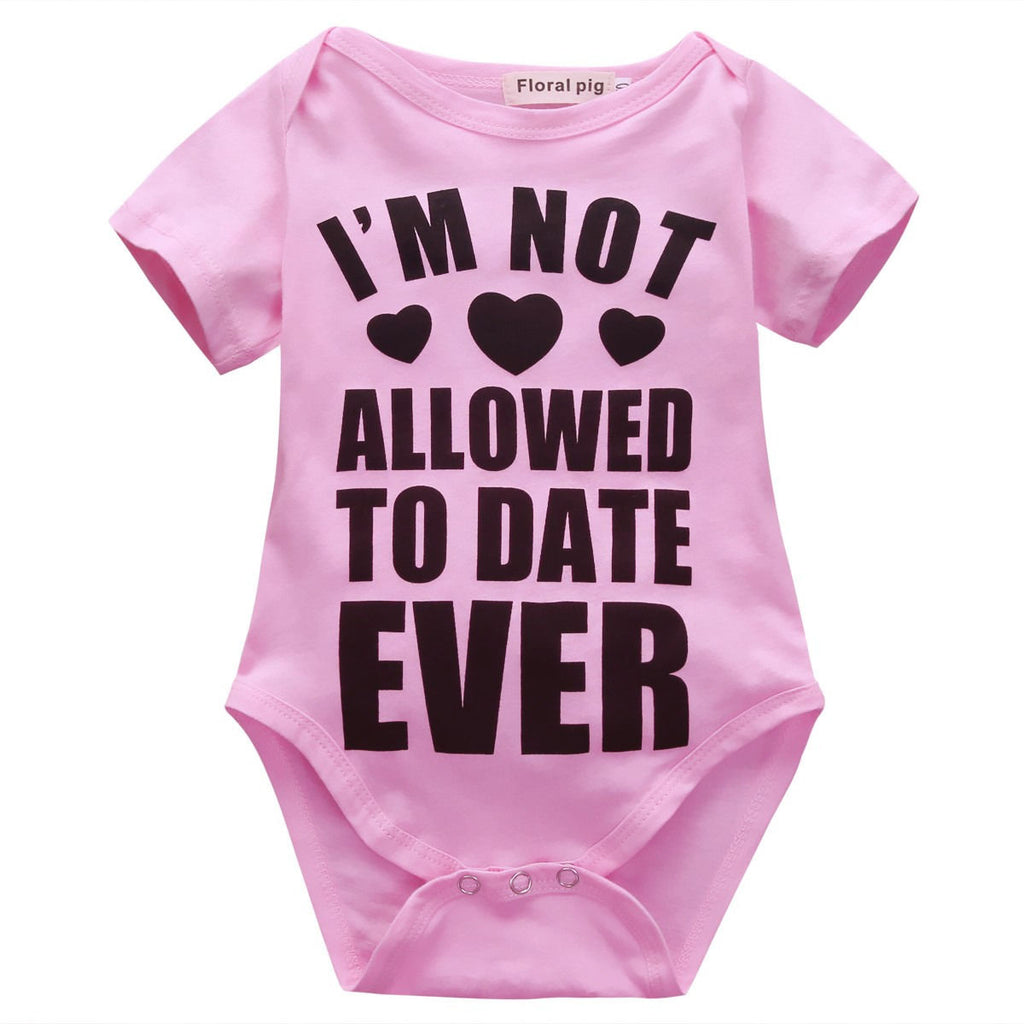 Newborn Baby Girls Pink Color Short Sleeve Romper Cotton Jumpsuit Outfit Clothes 0-18M