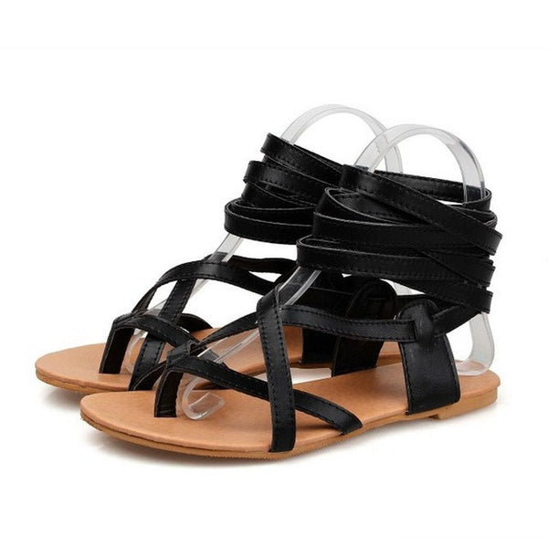 Shop Clearance Items Online Women Classic Gladiator Flat Bohemia Lace-Up Sandals