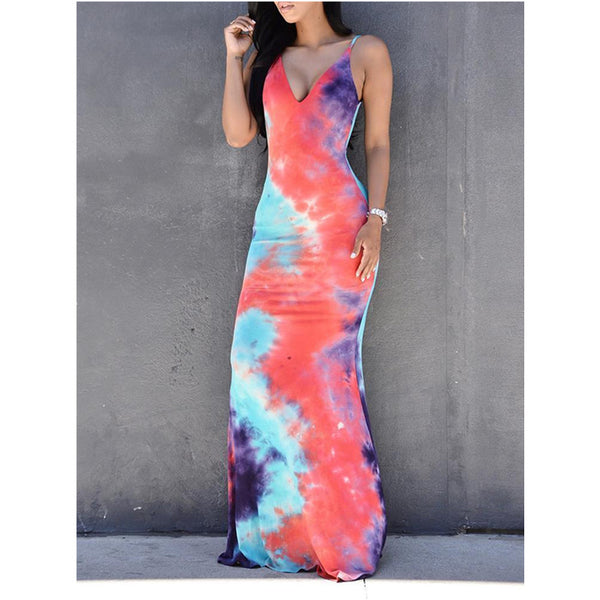 Sexy Backless deep V Neck Party Long Dress Women Wrap Maxi Floor Length Dresses back Cross Elegant Long Dress