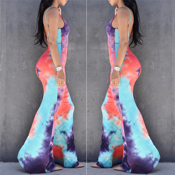 Sexy Backless deep V Neck Party Long Dress Women Wrap Maxi Floor Length Dresses back Cross Elegant Long Dress