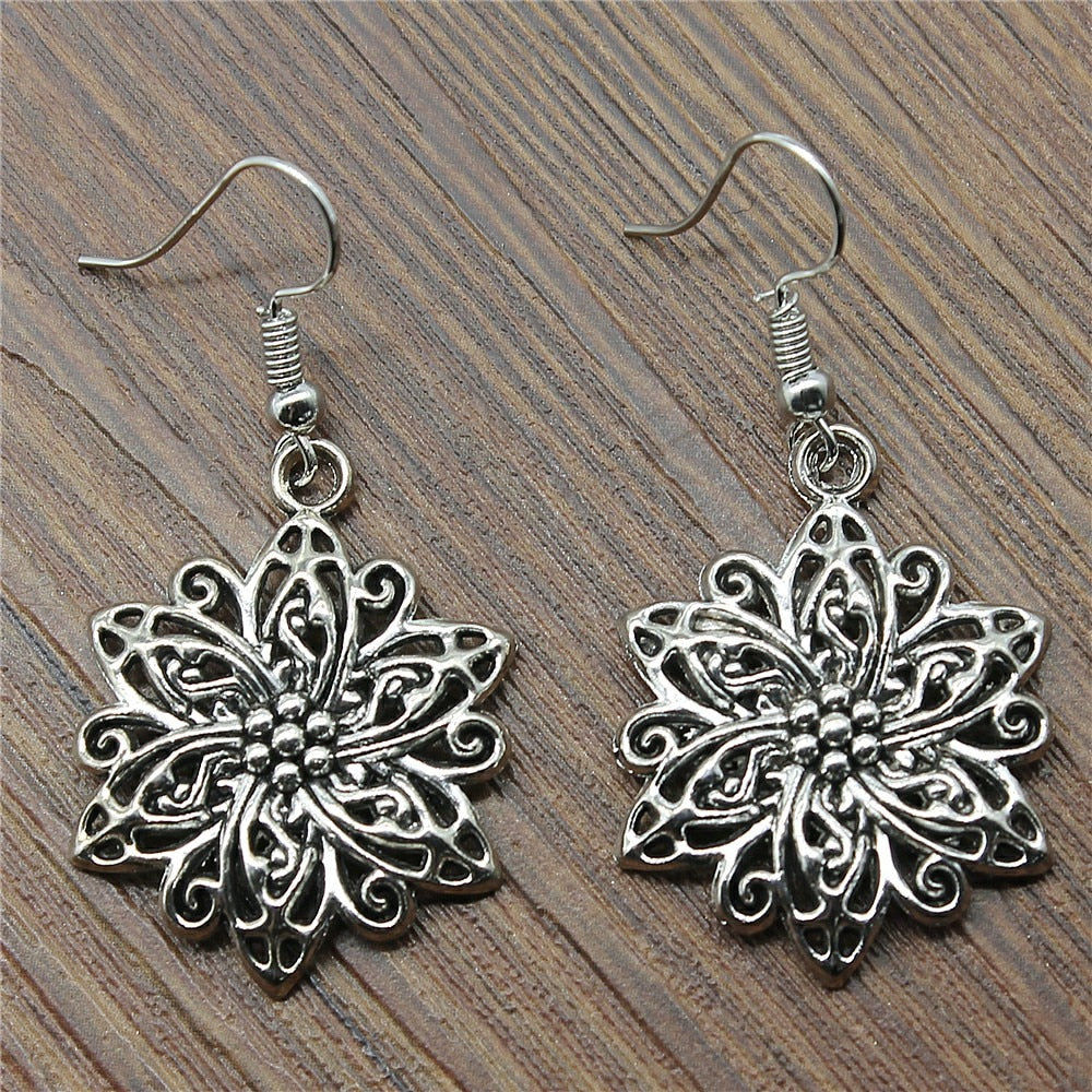 Flower Drop Fashion Dangle Earrings