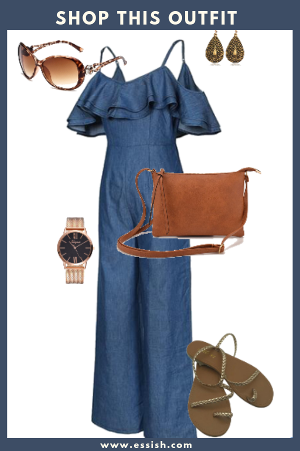 Shop This Denim Jumpsuit Outfit