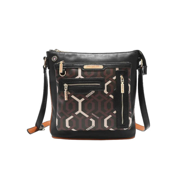 Nicole Lee USA Geometric Pattern Crossbody Bag