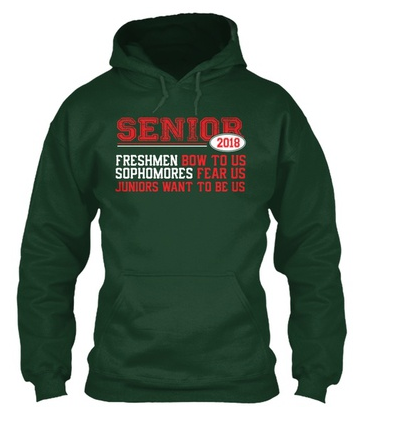Senior 2018 Graduate Hoodie Sweatshirt