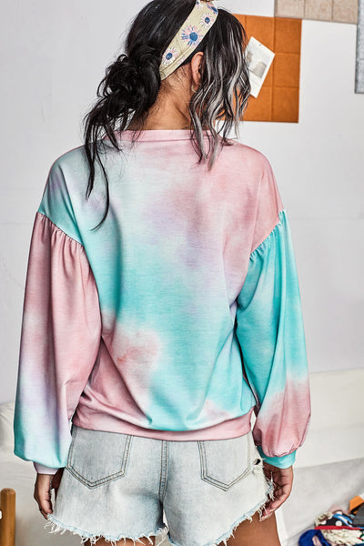 Multicolor Tie-Dye Pullover Sweatshirt