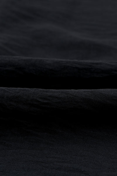 Textured Johnny Collar Three-Quarter Sleeve Blouse
