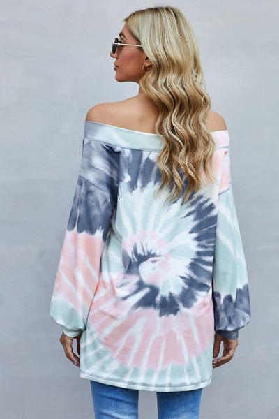 Tie Dye Long Sleeve Knit Top