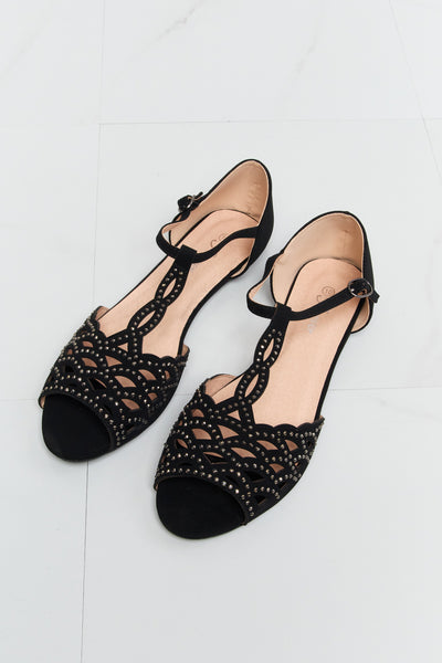 Forever Link Rhinestone Cutout Peep Toe Sandals