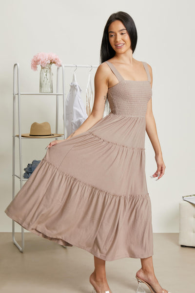 Women's Plus Size Zenana Sweet Charisma Full Size Smocked Maxi Dress