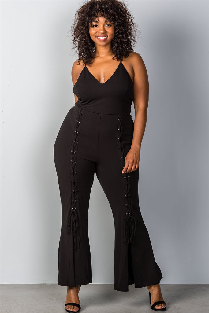 NEW Women Stylish Long Sleeves Solid Color O Neck Plus Size Jumpsuit 2pcs  Club | eBay