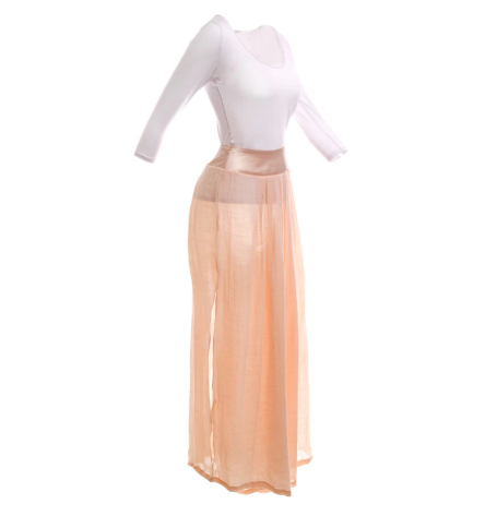 Casual Two-piece Suit Sleeve O-neck White T-shirt High Waist Loose Long Pants