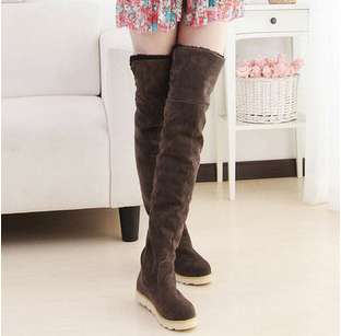 Over Knee Lace Up Plush Warm Winter Boots