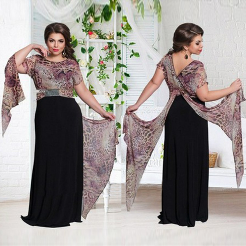 Special Design Dress With Special Sleeve Floor-Length Casual Style Plus Size