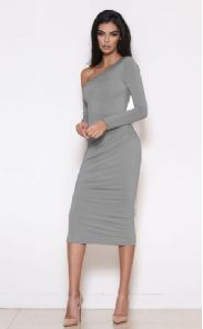 Long Sleeve Midi Bodycon Dress