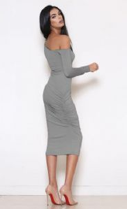 Long Sleeve Midi Bodycon Dress