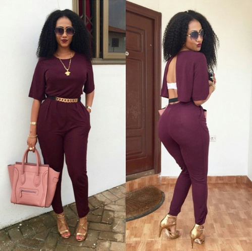 Casual Fashion O-Neck Sexy Summer Rompers Womens Backless Jumpsuit