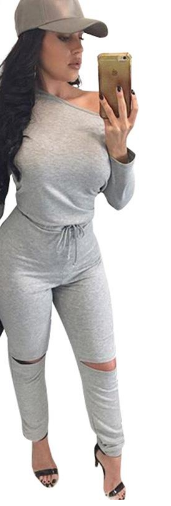 Sexy Off Shouder Long Sleeve Jumpsuit Romper