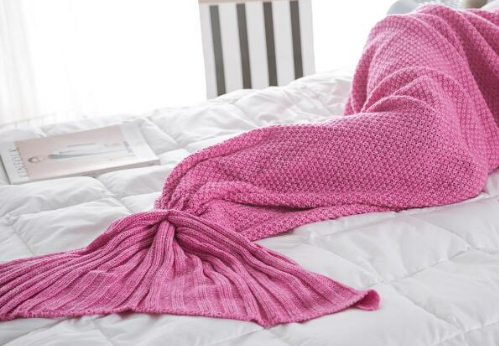 Mermaid Tail Blanket Adult/Child/Baby Mermaid Blanket Knit Cashmere Sofa Blanket