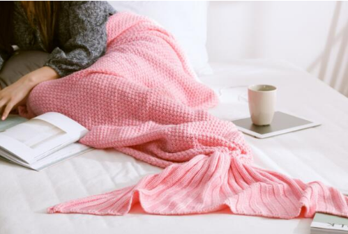Mermaid Tail Blanket Adult/Child/Baby Mermaid Blanket Knit Cashmere Sofa Blanket