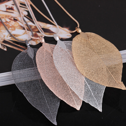 Golden Leaf Ethnic Necklace Statement Pendant Necklaces Kuniu 2017 Long Chian Chockers For Women Jewelry Woman Collier Hot Sale