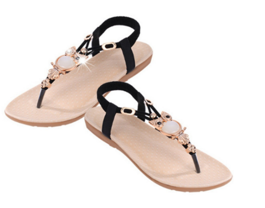 Womens Flat Sandal T-strap Thong Flip Flops Shoe Summer Sandals Comfortable Non-Slip shoes