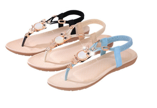 Womens Flat Sandal T-strap Thong Flip Flops Shoe Summer Sandals Comfortable Non-Slip shoes