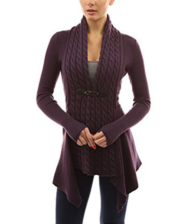 Women's Buckle Braid Front Cardigan