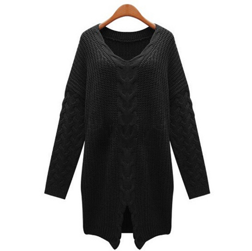 Fashion Women Oversized Loose Knitted Batwing Sweater