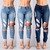 New style autumn fashion jeans Full Length Mid-waist Pencil Pants Zipper Fly skinny causal style