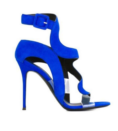 Footwear Blue Suede Sandals