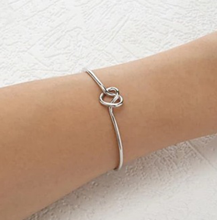 Women silver/ gold/ black Knot Adjustable Bracelet Bangle Chain Jewelry Lovers Girlfriend Gift