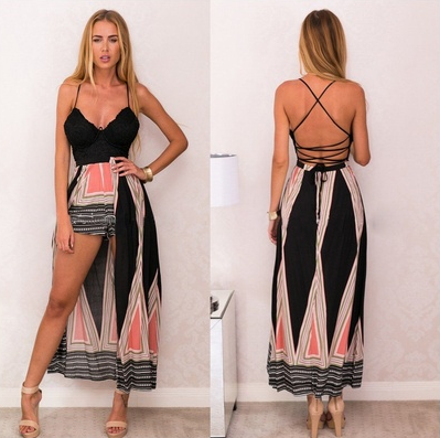 Women Sexy Lace Jumpsuit Romper Short Trousers Bodycon Clubwear Playsuit Dress