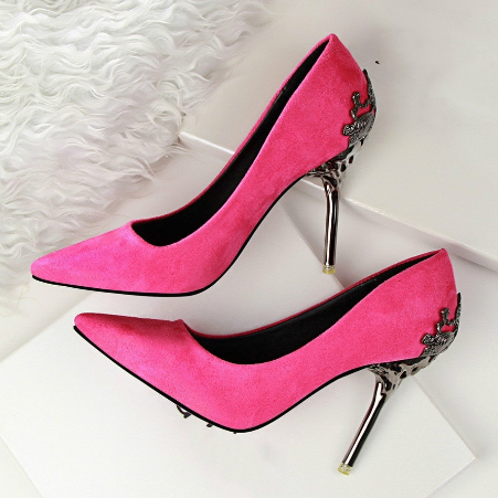 Fashion Sexy High Heels Shoes with Metal Wedding Shoes