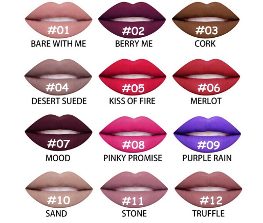 Dose of Color Matte Lipstick Matte Liquid Lipgloss / Waterproof Lip Gloss Available 12 Color