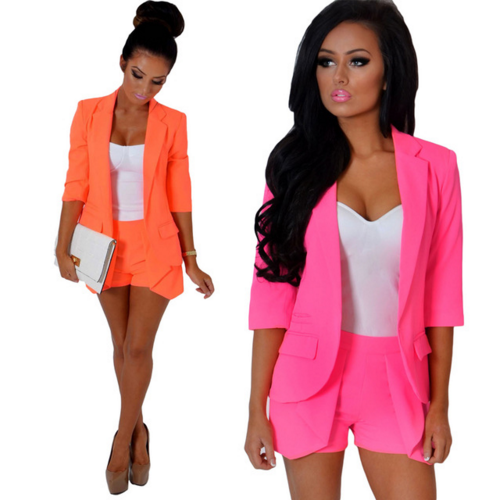 Shop Clearance Items Online New Fashion Office Women 3/4 Sleeve Open Blazer Jacket Slim Blazer