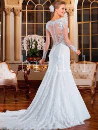 See Through Back Mermaid Wedding Dresses Sexy Long Sleeve Wedding Dresses