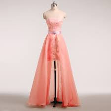 New Design Short Strapless Appliques Pure White Wedding Dress Bridal Gown With Detachable Skirt