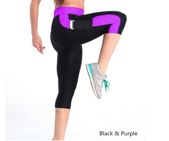 Women Elastic Yoga Tights Running Cropped Workout Leggings Fitness GYM Pants