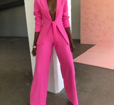 Formal Top And Pants Elegant  Sexy Two Piece Set