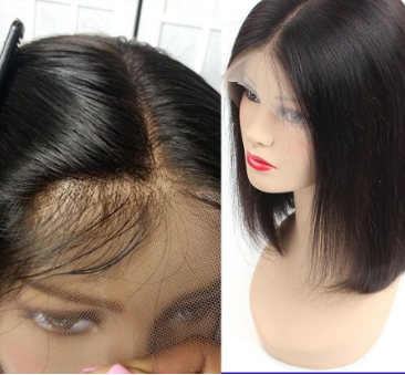 Short Bob Straight Human Remy Hair Lace Front Wig