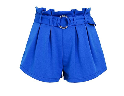 Women Pockets Elegant High Waist Summer Wide Leg Shorts